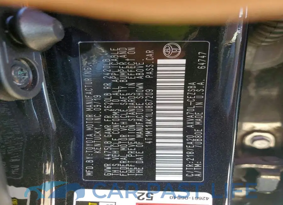 4T1M11AK1LU867209# 13