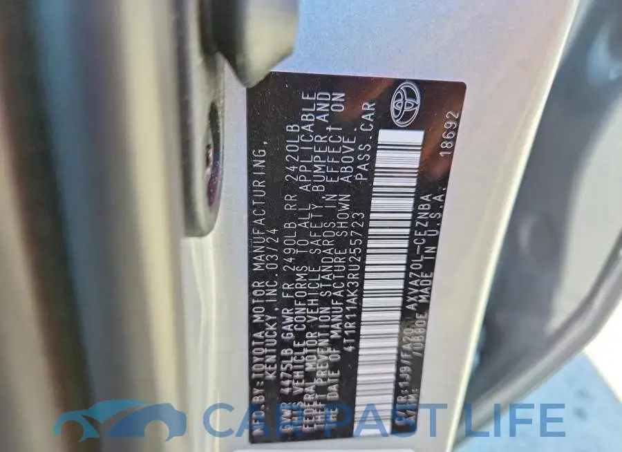 4T1R11AK3RU255723# 12