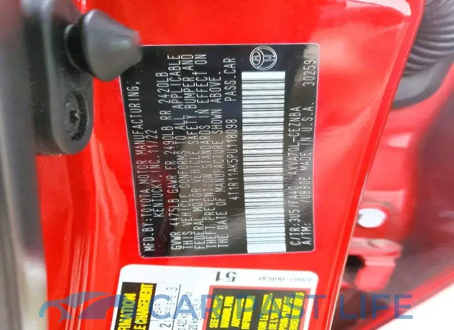 4T1R11AK5PU118098# 12
