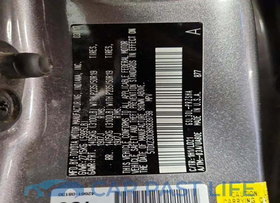 5TDXZ3DC8HS839798# 13