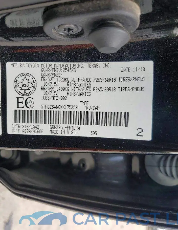 5TFGZ5AN8KX175358# 13