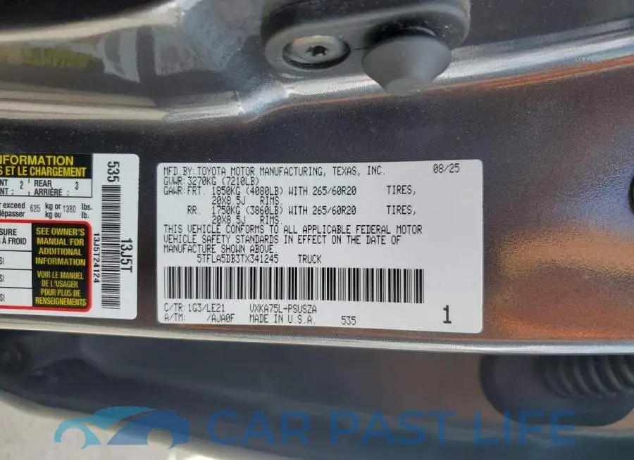 5TFLA5DB3TX341245# 12