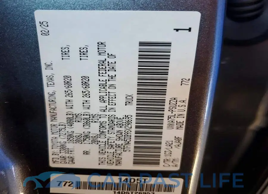 5TFNA5DB9SX290695# 12