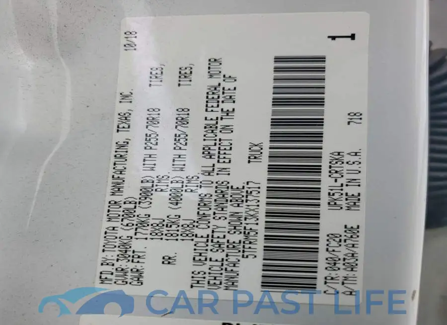 5TFRM5F13KX137517# 12