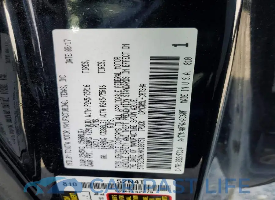 5TFSZ5AN1HX108751# 12