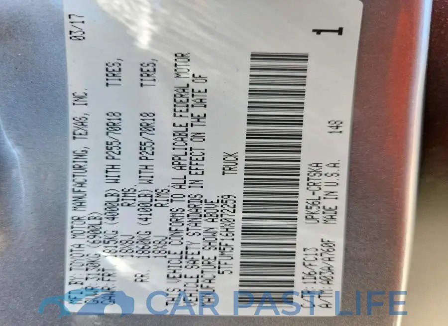 5TFUM5F16HX072259# 12