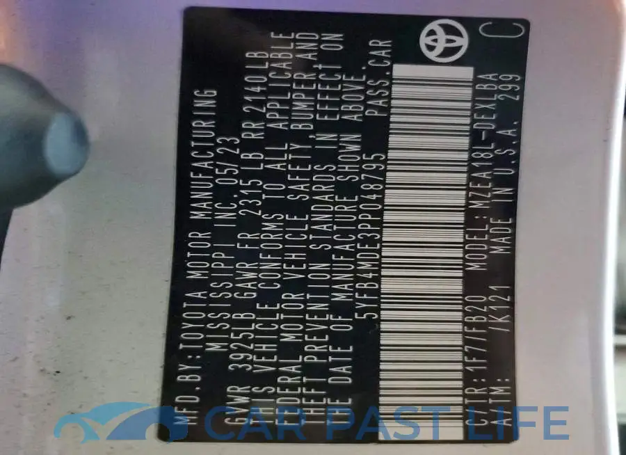 5YFB4MDE3PP048795# 13
