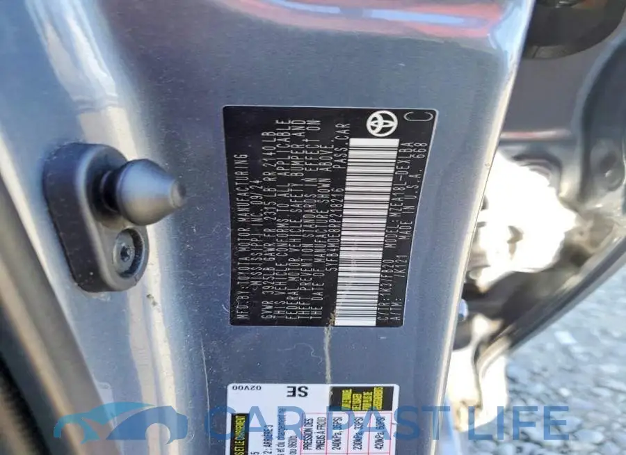 5YFB4MDE8RP218216# 13