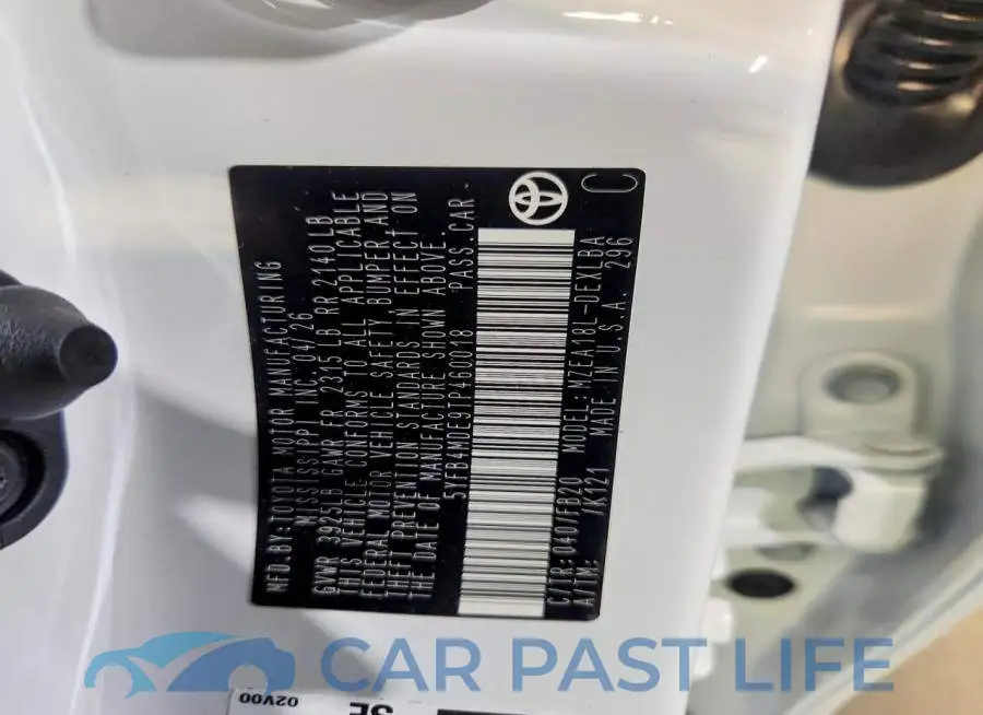 5YFB4MDE9TP460018# 12