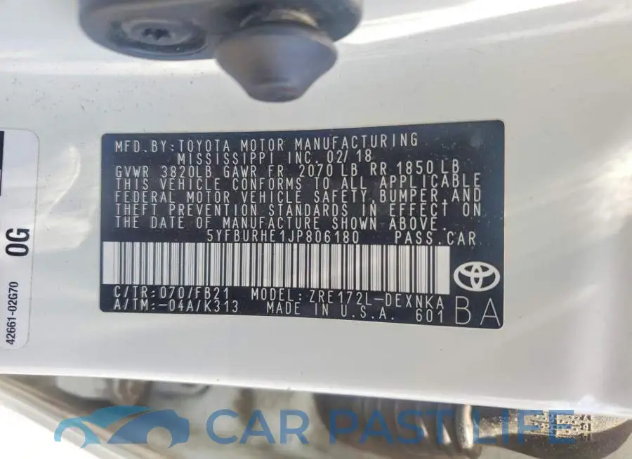 5YFBURHE1JP806180# 12