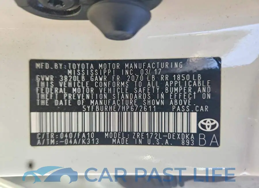 5YFBURHE7HP672611# 13