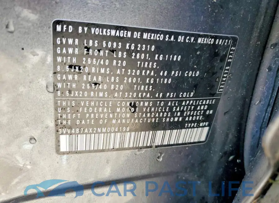 3VV4B7AX2NM004198# 13