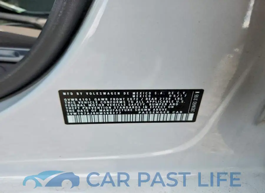 3VW167AJ6HM388277# 12