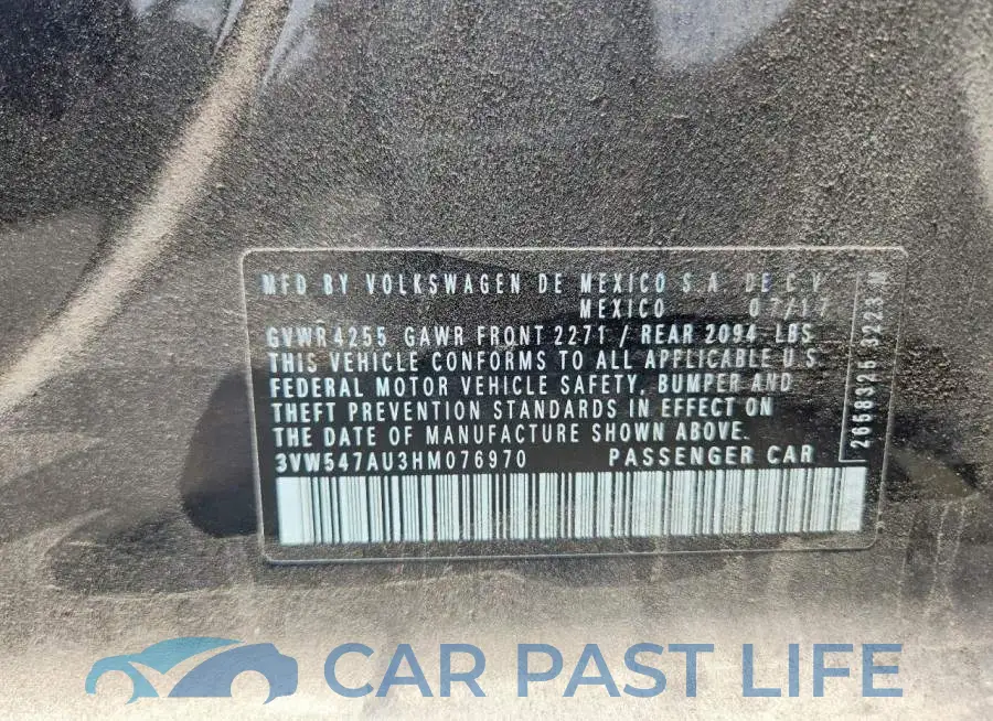 3VW547AU3HM076970# 13