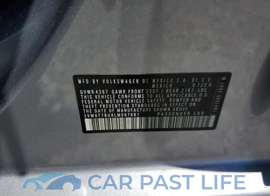 3VW6T7BU8LM067681# 13