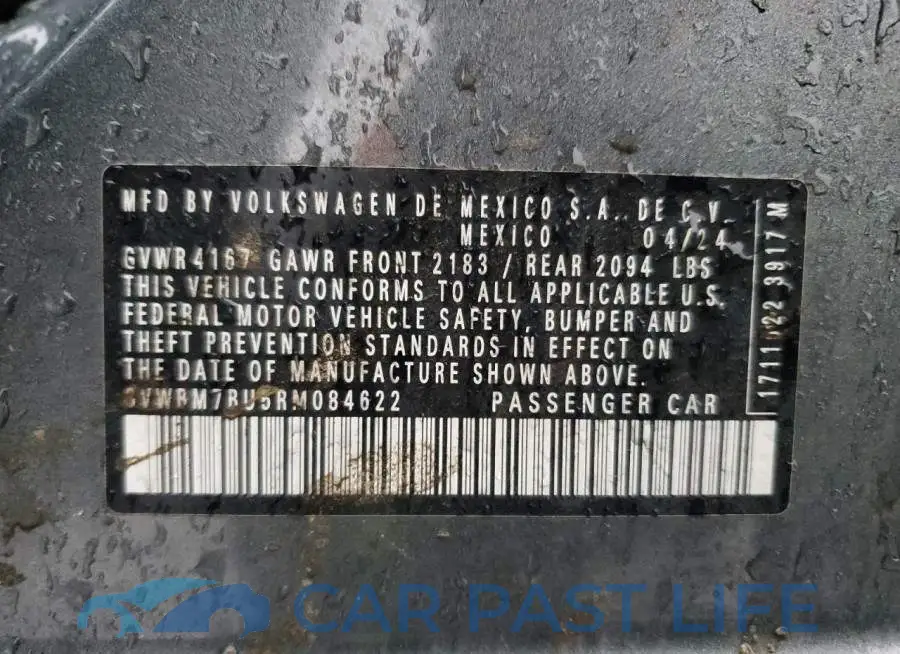 3VWBM7BU5RM084622# 12