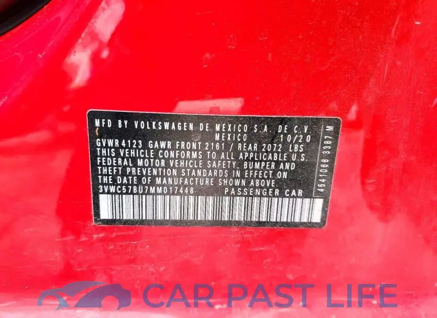 3VWC57BU7MM017448# 12