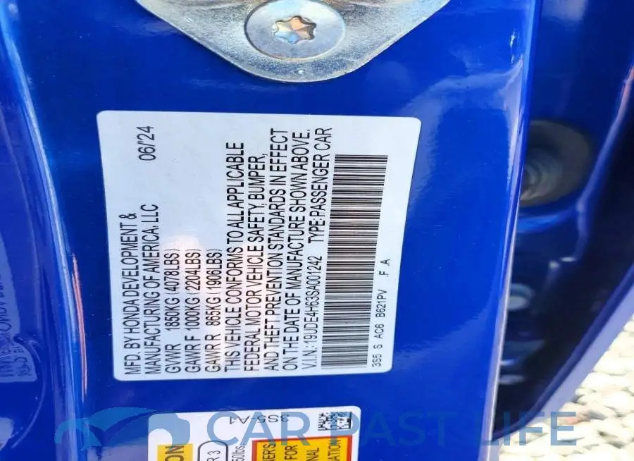 19UDE4H63SA001242# 12