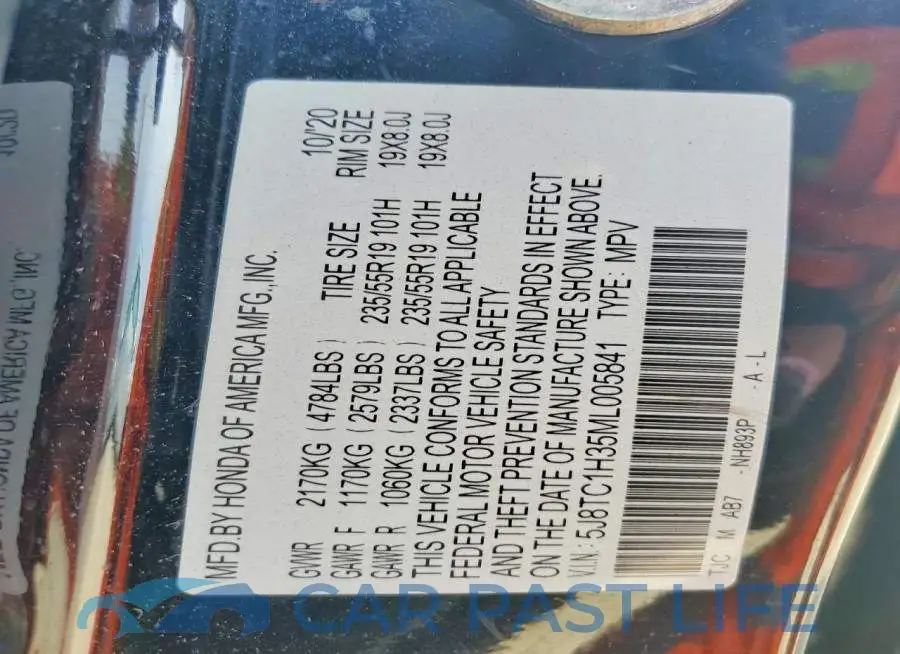 5J8TC1H35ML005841# 13