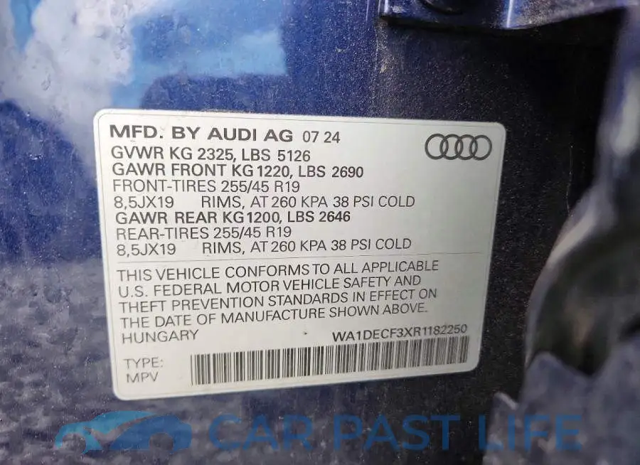 WA1DECF3XR1182250# 12