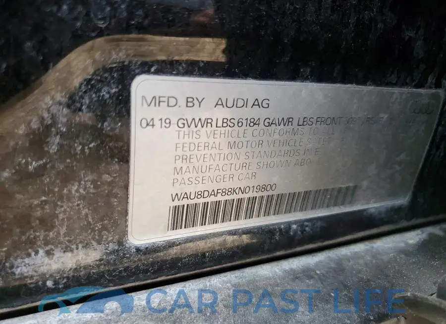 WAU8DAF88KN019800# 13