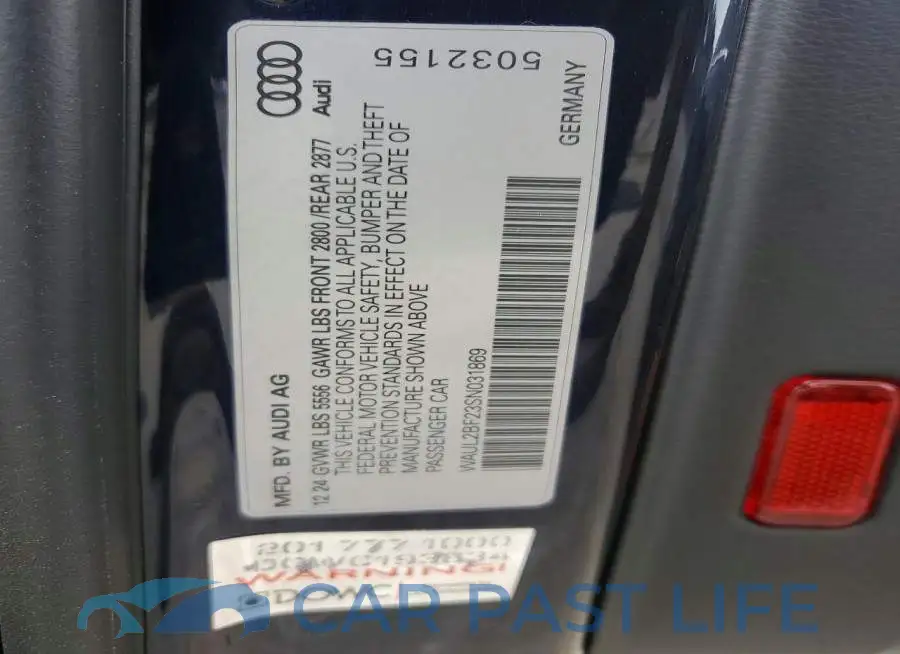 WAUL2BF23SN031869# 12