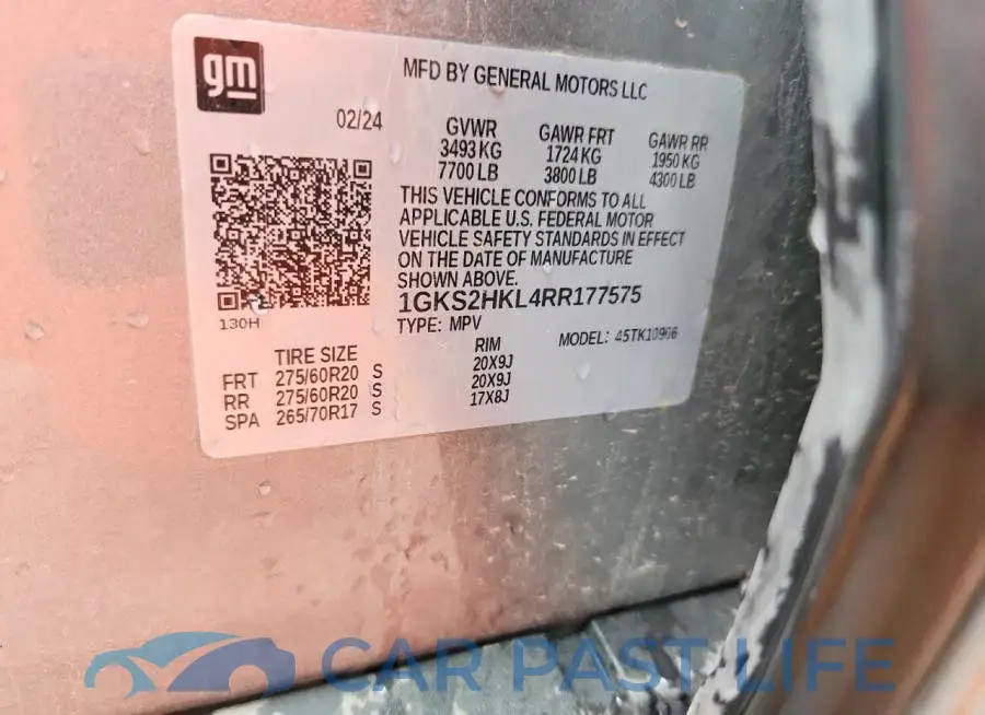 1GKS2HKL4RR177575# 13