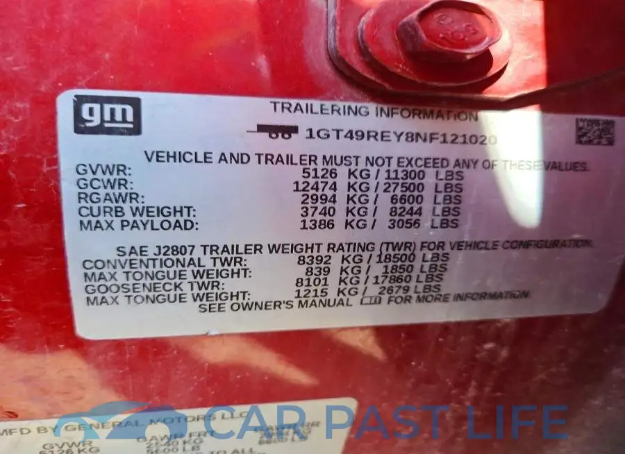 1GT49REY8NF121020# 13