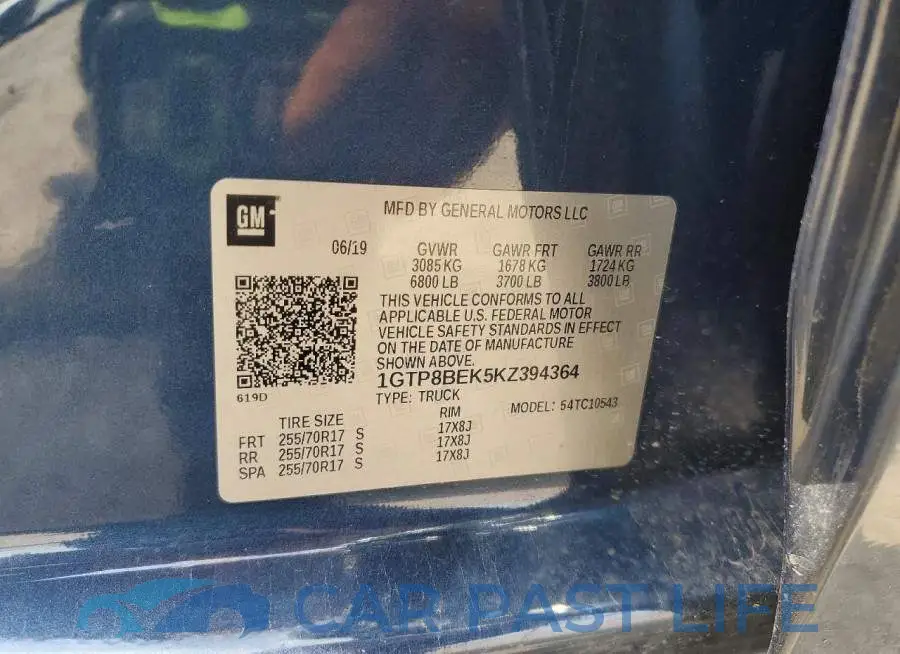 1GTP8BEK5KZ394364# 12