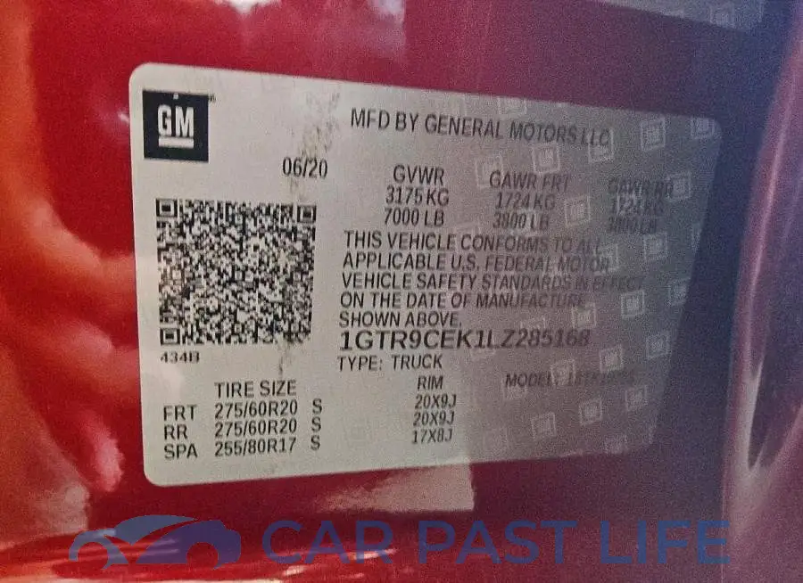 1GTR9CEK1LZ285168# 12