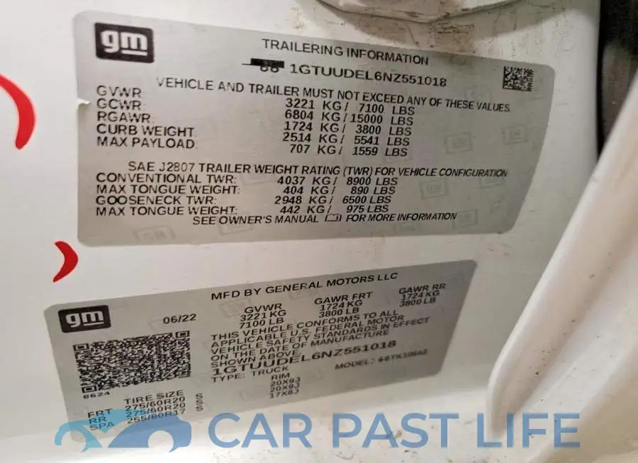 1GTUUDEL6NZ551018# 13