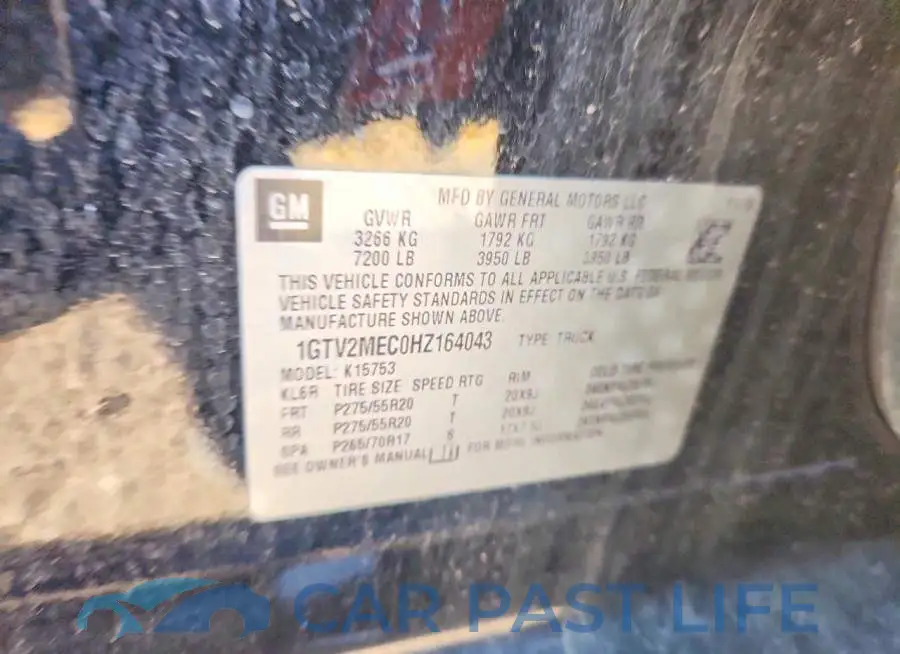 1GTV2MEC0HZ164043# 12