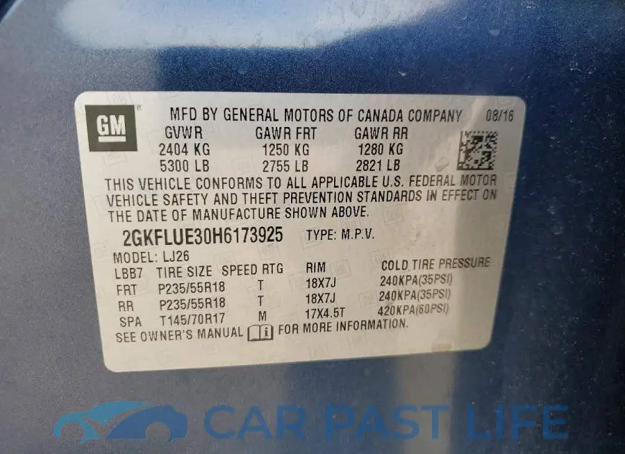 2GKFLUE30H6173925# 14