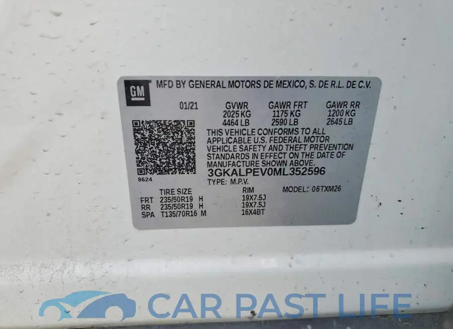 3GKALPEV0ML352596# 12