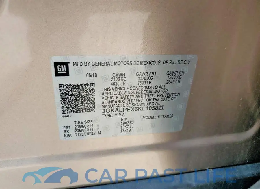 3GKALPEX6KL105811# 13