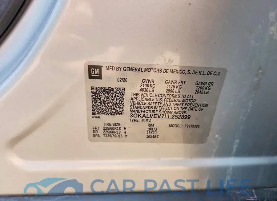 3GKALVEV7LL252899# 12