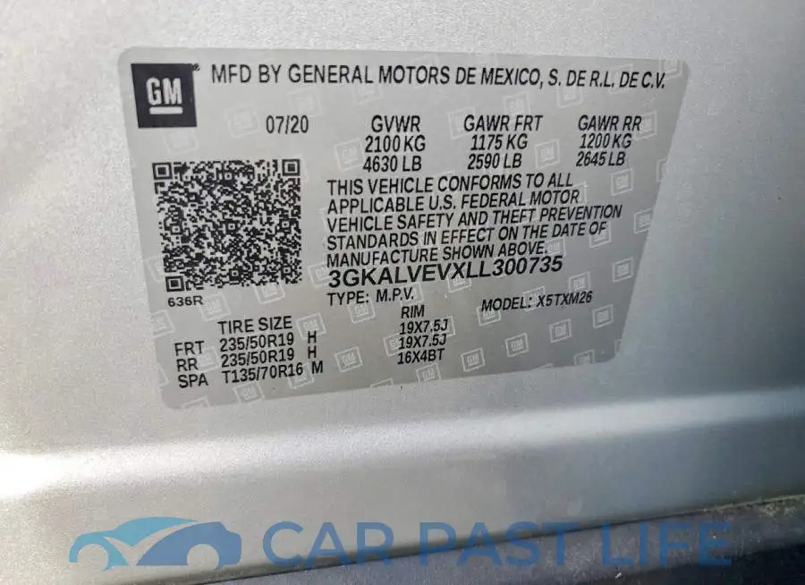 3GKALVEVXLL300735# 13