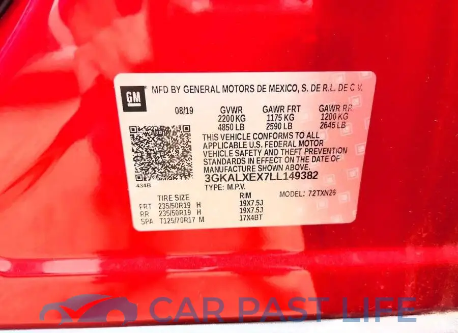 3GKALXEX7LL149382# 12
