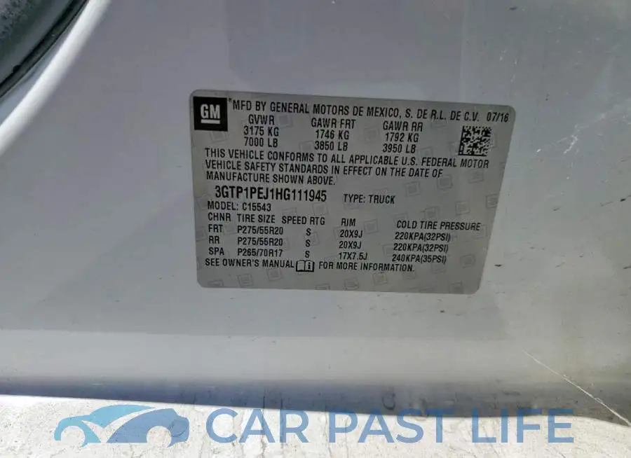 3GTP1PEJ1HG111945# 12