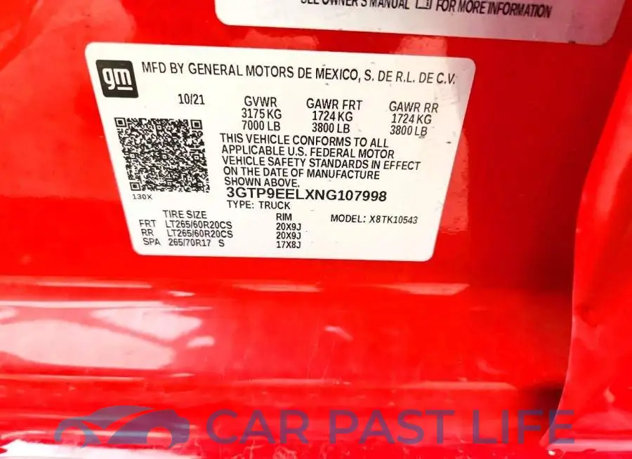 3GTP9EELXNG107998# 13