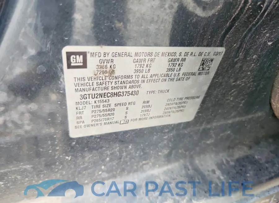 3GTU2NEC8HG375430# 13