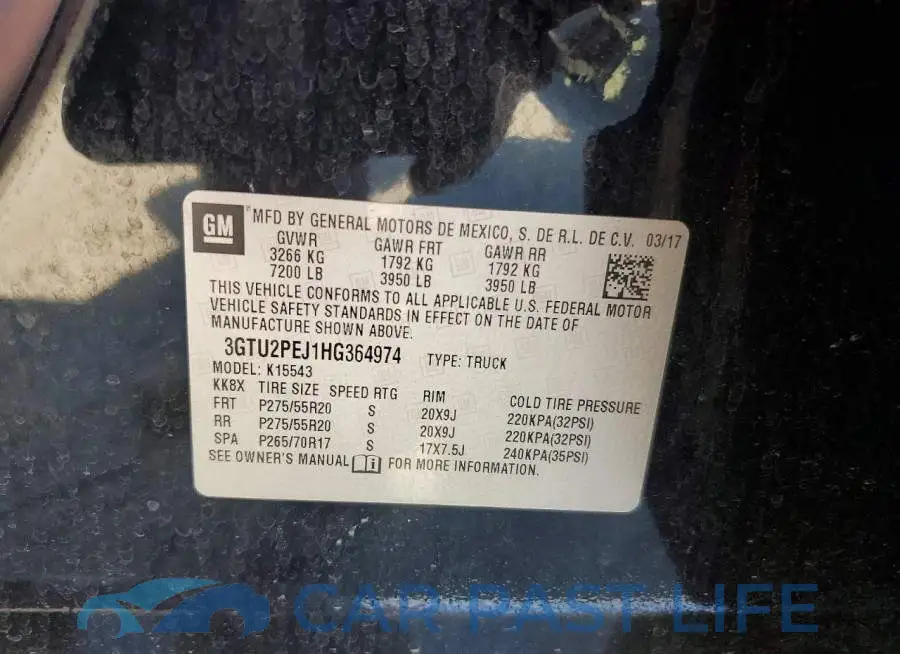 3GTU2PEJ1HG364974# 13