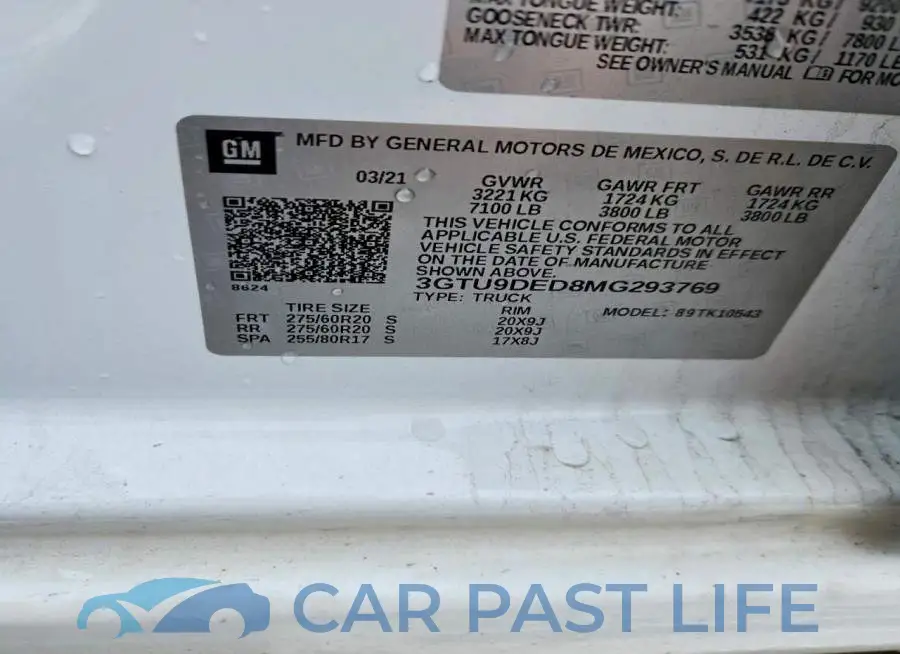 3GTU9DED8MG293769# 12