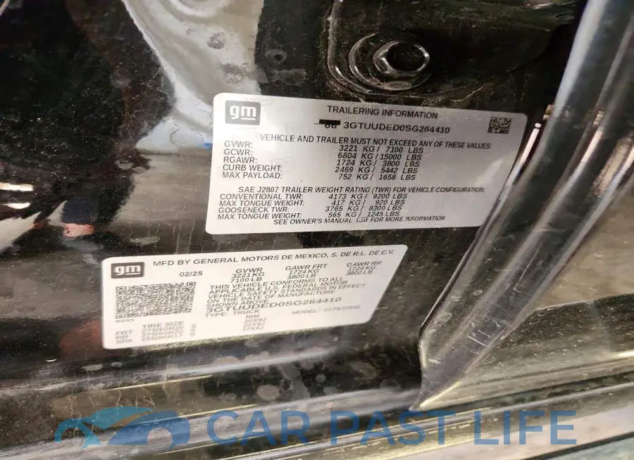 3GTUUDED0SG264410# 12