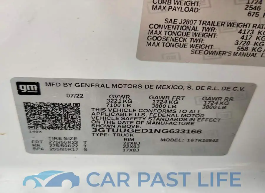 3GTUUGED1NG633166# 12