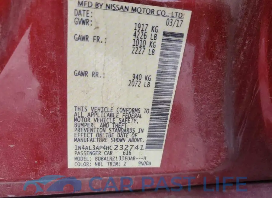 1N4AL3AP4HC232741# 12
