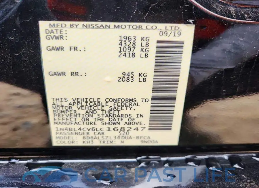 1N4BL4CV6LC168247# 13