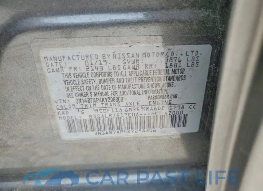 3N1AB7AP4KY298308# 13
