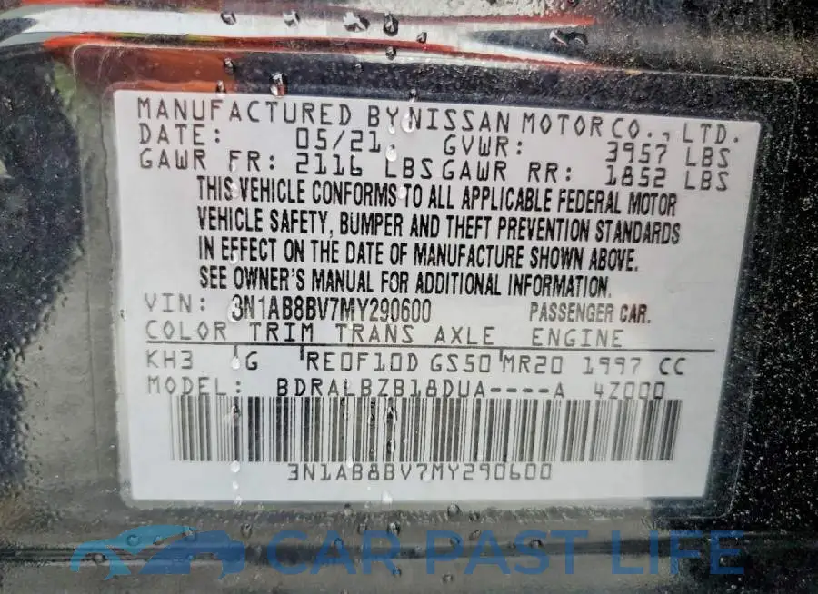 3N1AB8BV7MY290600# 12