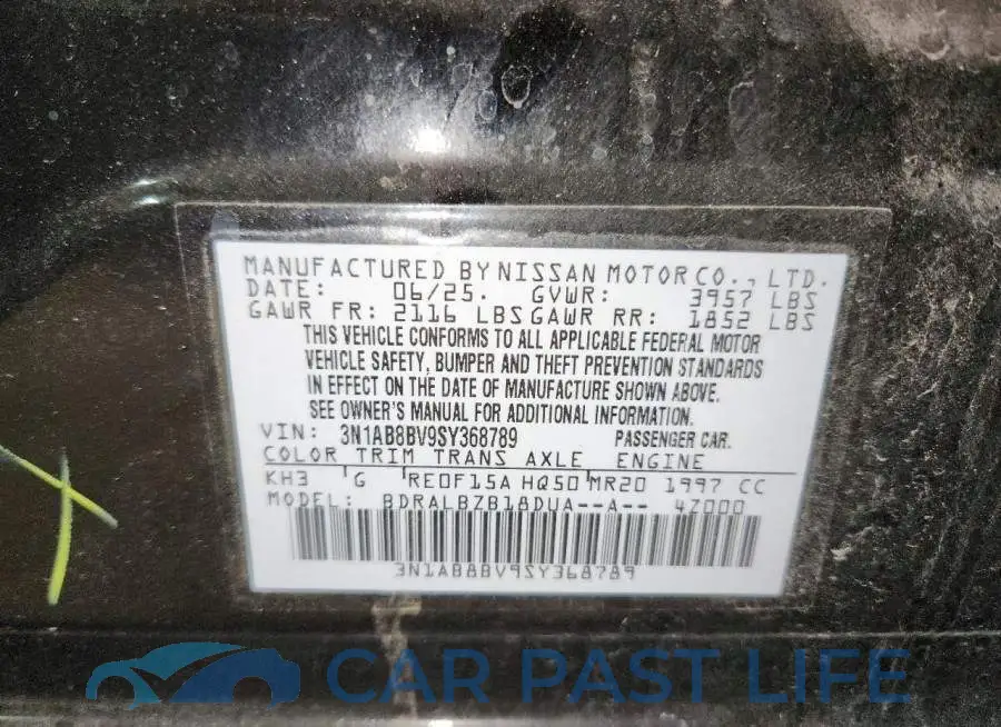 3N1AB8BV9SY368789# 12